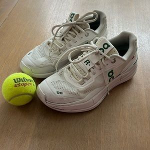 The Roger Pro hard court tennis shoes. Fair condition. $ reflects wear.